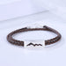 Wholesale silver-plated leather rope couple bracelet JDC-BT-YZM016 Bracelet 伊之美 male Wholesale Jewelry JoyasDeChina Joyas De China
