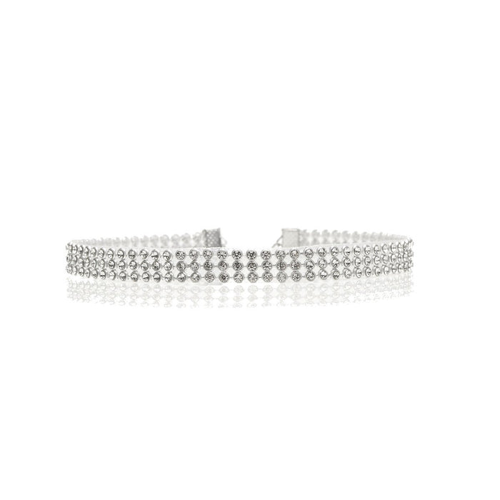 Wholesale silver resin full diamond neck chain JDC-NE-KunJ154 Necklaces JoyasDeChina The C1280 transparent 1CM Wholesale Jewelry JoyasDeChina Joyas De China