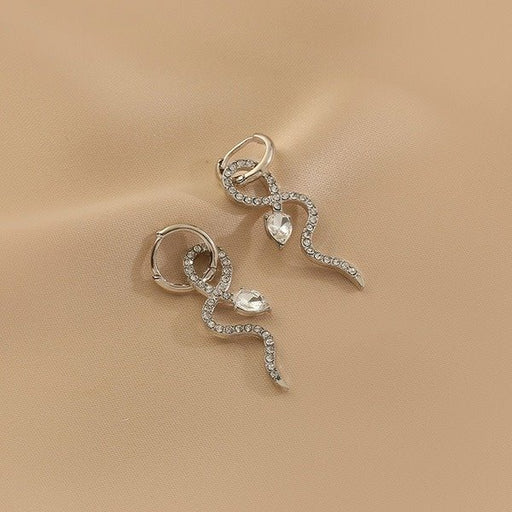 Wholesale silver rhinestone earrings JDC-ES-YWJQ005 Rings 精巧 Wholesale Jewelry JoyasDeChina Joyas De China