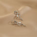 Wholesale silver rhinestone earrings JDC-ES-YWJQ005 Rings 精巧 Silver serpentine Wholesale Jewelry JoyasDeChina Joyas De China