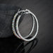 Wholesale silver rhinestone hoop earrings JDC-ES-RXSFL005 Earrings 尚芙乐 Silver 3cm Wholesale Jewelry JoyasDeChina Joyas De China