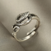 Wholesale Silver Snake Shape Adjustable Alloy Rings JDC-RS-F572 Rings JoyasDeChina Wholesale Jewelry JoyasDeChina Joyas De China