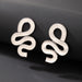 Wholesale silver snake shaped earrings irregular geometric Earrings JDC-ES-C388 Earrings JoyasDeChina 20329 Wholesale Jewelry JoyasDeChina Joyas De China