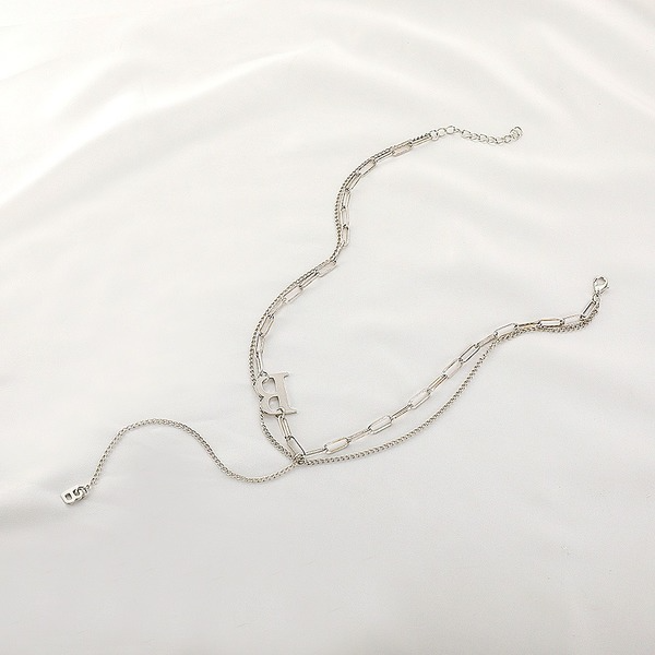 Bulk Jewelry Wholesale silver stainless steel B letter necklace JDC-NE-D650 Wholesale factory from China YIWU China