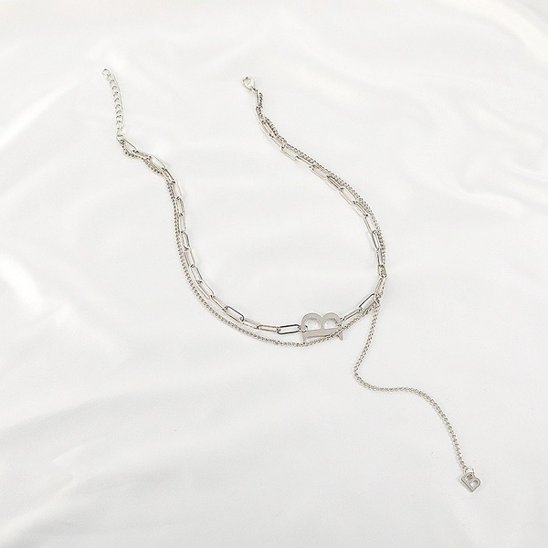 Bulk Jewelry Wholesale silver stainless steel B letter necklace JDC-NE-D650 Wholesale factory from China YIWU China