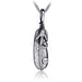 Bulk Jewelry Wholesale silver stainless steel feather pendant necklace JDC-MNE-BS018 Wholesale factory from China YIWU China