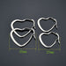 Wholesale Silver Stainless Steel Heart Earrings JDC-ES-RXSFL006 Earrings 尚芙乐 Wholesale Jewelry JoyasDeChina Joyas De China