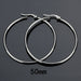 Wholesale Silver Stainless Steel Heart Earrings JDC-ES-RXSFL006 Earrings 尚芙乐 Circular 50mm/ pair Wholesale Jewelry JoyasDeChina Joyas De China