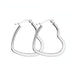 Wholesale Silver Stainless Steel Heart Earrings JDC-ES-RXSFL006 Earrings 尚芙乐 Flat wire 35mm / pair Wholesale Jewelry JoyasDeChina Joyas De China