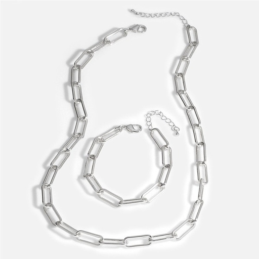 Bulk Jewelry Wholesale silver titanium Cuban Necklaces JDC-NE-AS258 Wholesale factory from China YIWU China
