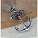Bulk Jewelry Wholesale silver titanium steel anchor men's pendant necklace JDC-MNE-BS002 Wholesale factory from China YIWU China