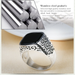 Bulk Jewelry Wholesale silver titanium steel black gemstone ring JDC-MRS-BS005 Wholesale factory from China YIWU China