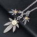 Bulk Jewelry Wholesale silver titanium steel eagle necklace leaf pendant JDC-CS-SJ024 Wholesale factory from China YIWU China