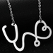 Wholesale silver titanium steel electrocardiogram Doctor necklace JDC-NE-GSSFL012 necklaces JoyasDeChina Wholesale Jewelry JoyasDeChina Joyas De China