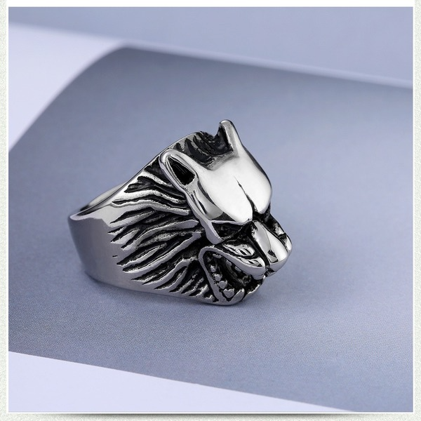 Bulk Jewelry Wholesale silver titanium steel ghost men's ring JDC-MRS-BS012 Wholesale factory from China YIWU China