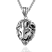 Bulk Jewelry Wholesale silver titanium steel lion head pendant JDC-CS-SJ010 Wholesale factory from China YIWU China