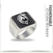 Bulk Jewelry Wholesale silver titanium steel lion ring JDC-MRS-BS019 Wholesale factory from China YIWU China