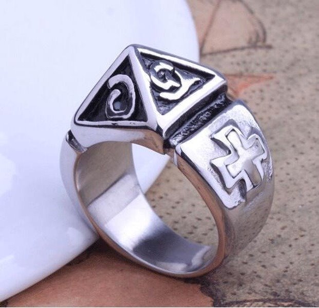 Wholesale silver titanium steel ring JDC-RS-NingL024 Rings 宁蓝 8 Wholesale Jewelry JoyasDeChina Joyas De China
