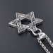 Bulk Jewelry Wholesale silver titanium steel six-man star necklace pendant JDC-CS-SJ008 Wholesale factory from China YIWU China