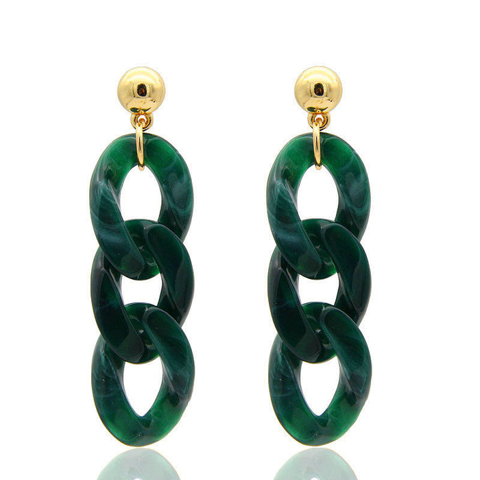 Wholesale Simple Acrylic Earrings JDC-ES-XC328 Earrings 夏晨 green Wholesale Jewelry JoyasDeChina Joyas De China