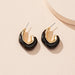 Wholesale simple acrylic irregular Earrings JDC-ES-AYN373 Earrings JoyasDeChina E2114- dark brown. Wholesale Jewelry JoyasDeChina Joyas De China