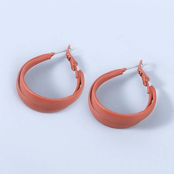 Wholesale simple alloy double layer earrings JDC-ES-JL738 Earrings 氿乐 Wholesale Jewelry JoyasDeChina Joyas De China
