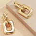 Wholesale simple alloy square pendant earrings JDC-ES-XC324 Earrings 夏晨 gold Wholesale Jewelry JoyasDeChina Joyas De China