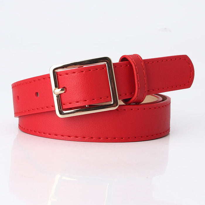 Wholesale simple and versatile jeans and trouser belts JDC-WB-JL072 Womenbelt JoyasDeChina red Wholesale Jewelry JoyasDeChina Joyas De China