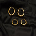 Wholesale simple circle retro fashion copper gold-plated earrings JDC-ES-RXSFL010 Earrings 尚芙乐 Wholesale Jewelry JoyasDeChina Joyas De China