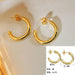 Wholesale simple circle retro fashion copper gold-plated earrings JDC-ES-RXSFL010 Earrings 尚芙乐 Wholesale Jewelry JoyasDeChina Joyas De China