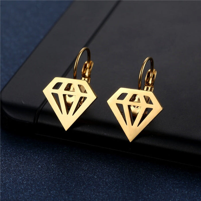 Wholesale simple cold wind class titanium earrings JDC-ES-Mingm027 Earrings 敏萌 Wholesale Jewelry JoyasDeChina Joyas De China