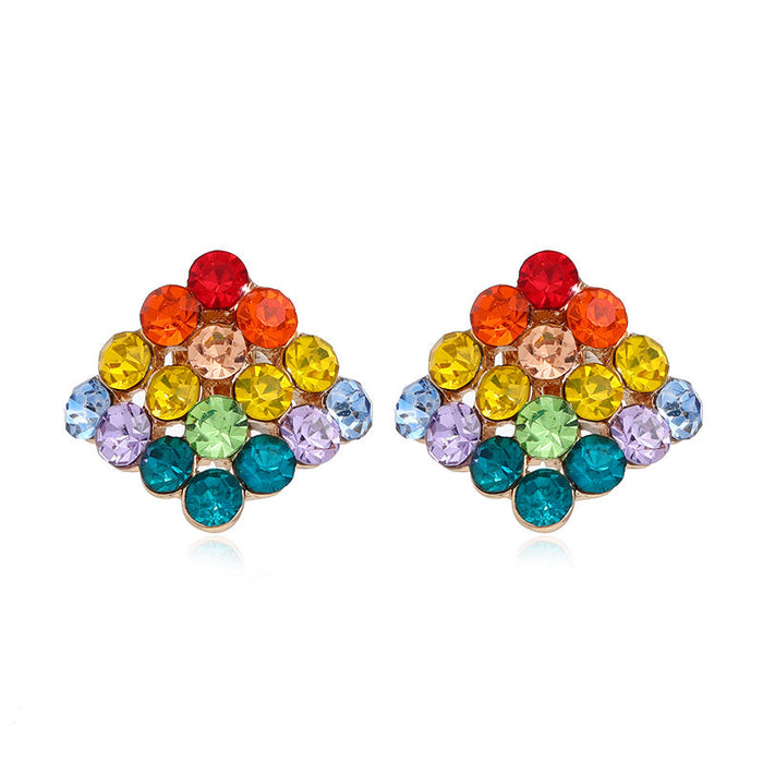 Wholesale simple diamond earrings JDC-ES-KQ083 Earrings JoyasDeChina Colorful KC gold Wholesale Jewelry JoyasDeChina Joyas De China