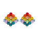 Wholesale simple diamond earrings JDC-ES-KQ083 Earrings JoyasDeChina Colorful KC gold Wholesale Jewelry JoyasDeChina Joyas De China