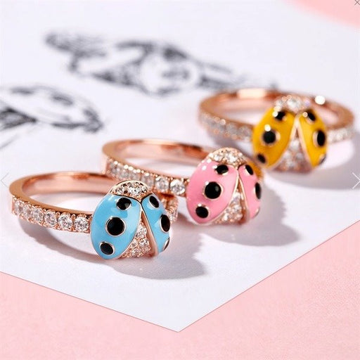 Wholesale simple DIY cute ladybug copper Rings JDC-RS-WN129 Rings 薇妮 Wholesale Jewelry JoyasDeChina Joyas De China