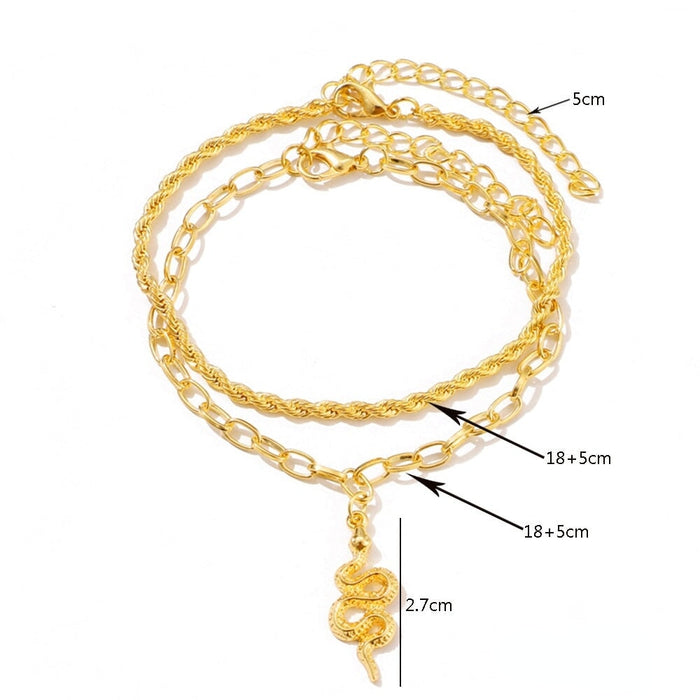 Wholesale simple double thread rope copper Anklets JDC-AS-YeB007 anklets 烨贝 Wholesale Jewelry JoyasDeChina Joyas De China