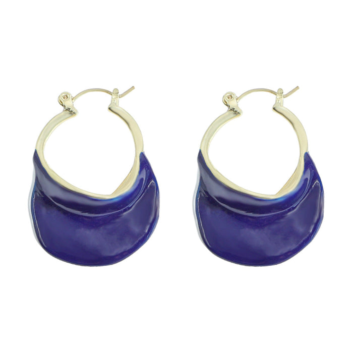 Wholesale simple EARRINGS Metal Earrings JDC-ES-V117 Earrings JoyasDeChina blue Wholesale Jewelry JoyasDeChina Joyas De China