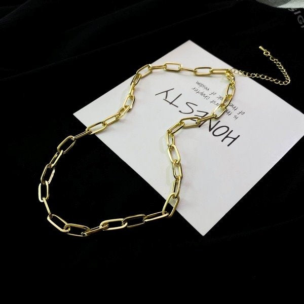Wholesale Simple Electroplated Copper Necklace JDC-NE-ChenY018 Necklaces 晨远 Wholesale Jewelry JoyasDeChina Joyas De China