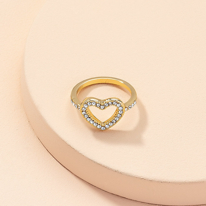 Wholesale simple fashion diamond love ring JDC-RS-AYN042 Rings JoyasDeChina R446-love No. 7 Wholesale Jewelry JoyasDeChina Joyas De China