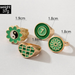 Wholesale simple fashion green small fresh color contrast ring 4-piece set JDC-RS-C295 Rings JoyasDeChina Wholesale Jewelry JoyasDeChina Joyas De China
