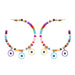 Wholesale simple geometric C-shaped Beaded Earrings JDC-ES-MY005 Earrings JoyasDeChina Color - round Wholesale Jewelry JoyasDeChina Joyas De China