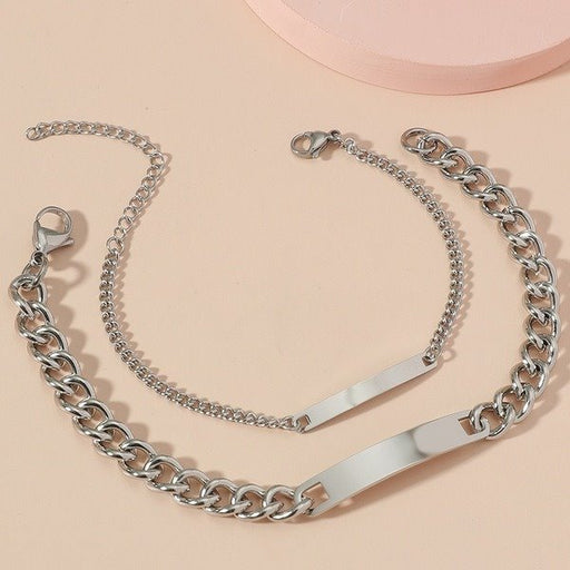 Wholesale Simple Glossy Titanium Steel Couple Bracelet JDC-BT-ChenH001 Bracelet 宸翰 Wholesale Jewelry JoyasDeChina Joyas De China