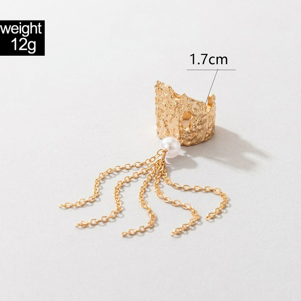 Wholesale simple irregular golden geometric Pearl Ring JDC-RS-C278 Rings JoyasDeChina Wholesale Jewelry JoyasDeChina Joyas De China