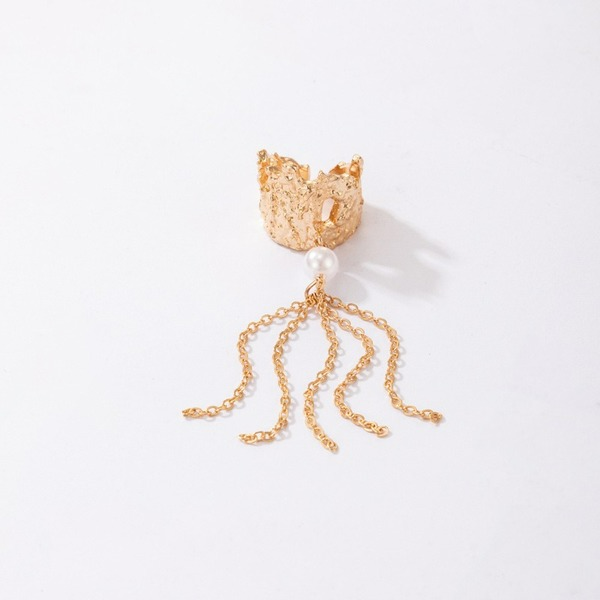 Wholesale simple irregular golden geometric Pearl Ring JDC-RS-C278 Rings JoyasDeChina Wholesale Jewelry JoyasDeChina Joyas De China