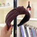 Wholesale simple knotted Headband JDC-HD-SJ073 Headband JoyasDeChina Magic twill knot coffee Wholesale Jewelry JoyasDeChina Joyas De China