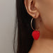 Wholesale simple love semicircular Earrings JDC-ES-KQ063 Earrings JoyasDeChina Wholesale Jewelry JoyasDeChina Joyas De China