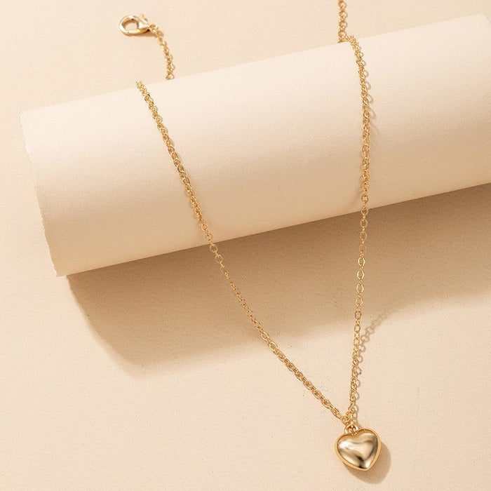 Wholesale simple love single layer fashion necklace JDC-NE-C239 necklaces 陌茗 17172GOLD Wholesale Jewelry JoyasDeChina Joyas De China