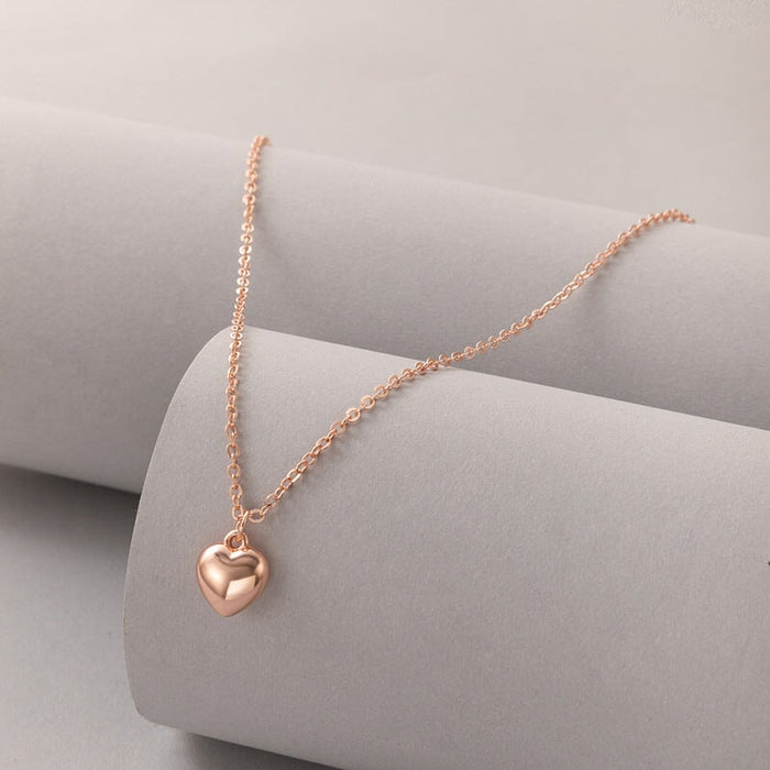 Wholesale simple love single layer fashion necklace JDC-NE-C239 necklaces 陌茗 17172ROSE Wholesale Jewelry JoyasDeChina Joyas De China