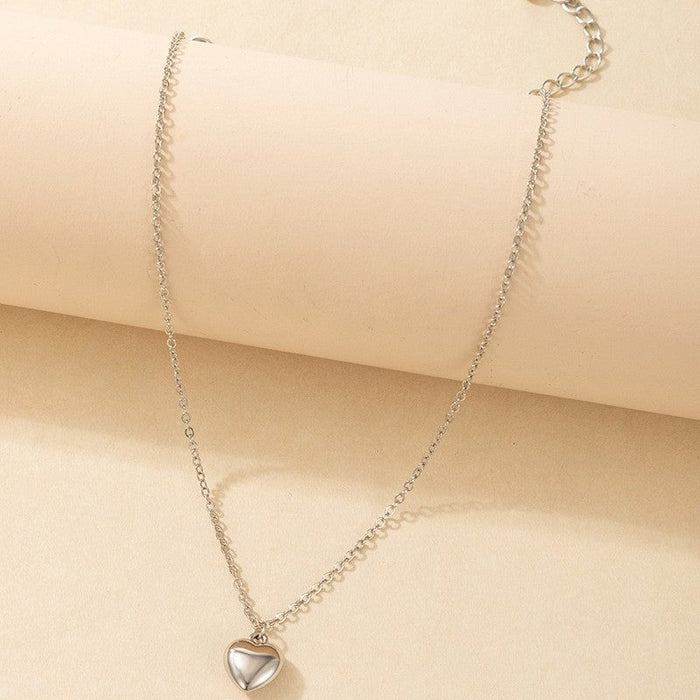 Wholesale simple love single layer fashion necklace JDC-NE-C239 necklaces 陌茗 17172SLIVER Wholesale Jewelry JoyasDeChina Joyas De China