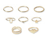 Wholesale Simple Love Star Alloy Ring Set JDC-RS-RL044 Rings 瑞列 gold Wholesale Jewelry JoyasDeChina Joyas De China