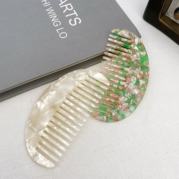 Wholesale simple marble texture acetic acid comb JDC-CM-Dduow003 Comb 朵微 Wholesale Jewelry JoyasDeChina Joyas De China
